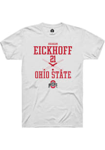 Reagan Eickhoff  Ohio State Buckeyes White Rally NIL Sport Icon Short Sleeve T Shirt