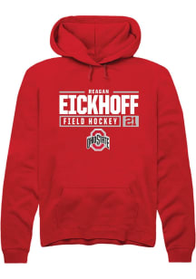 Reagan Eickhoff  Rally Ohio State Buckeyes Mens Red NIL Stacked Box Long Sleeve Hoodie