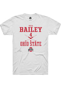 Zella Bailey  Ohio State Buckeyes White Rally NIL Sport Icon Short Sleeve T Shirt