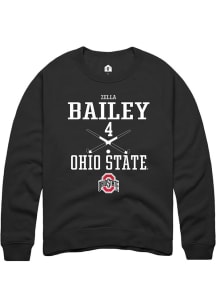 Zella Bailey  Rally Ohio State Buckeyes Mens Black NIL Sport Icon Long Sleeve Crew Sweatshirt