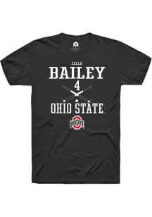 Zella Bailey  Ohio State Buckeyes Black Rally NIL Sport Icon Short Sleeve T Shirt