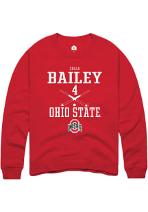 Zella Bailey  Rally Ohio State Buckeyes Mens Red NIL Sport Icon Long Sleeve Crew Sweatshirt