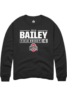 Zella Bailey  Rally Ohio State Buckeyes Mens Black NIL Stacked Box Long Sleeve Crew Sweatshirt