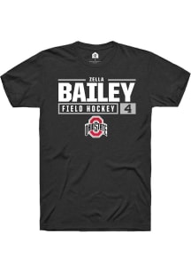 Zella Bailey  Ohio State Buckeyes Black Rally NIL Stacked Box Short Sleeve T Shirt