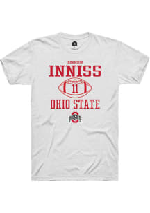 Brandon Inniss  Ohio State Buckeyes White Rally NIL Sport Icon Short Sleeve T Shirt