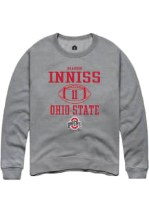 Brandon Inniss  Rally Ohio State Buckeyes Mens Graphite NIL Sport Icon Long Sleeve Crew Sweatshi..