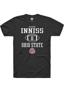 Brandon Inniss  Ohio State Buckeyes Black Rally NIL Sport Icon Short Sleeve T Shirt