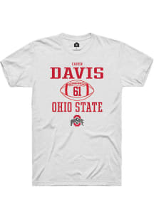 Caden Davis  Ohio State Buckeyes White Rally NIL Sport Icon Short Sleeve T Shirt