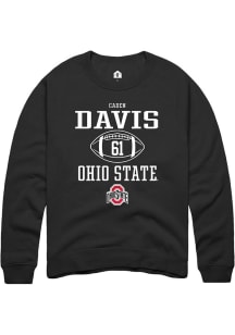 Caden Davis  Rally Ohio State Buckeyes Mens Black NIL Sport Icon Long Sleeve Crew Sweatshirt