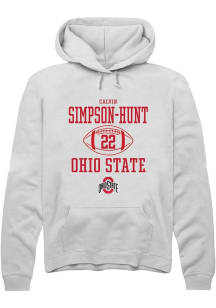 Calvin Simpson-Hunt  Rally Ohio State Buckeyes Mens White NIL Sport Icon Long Sleeve Hoodie