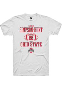 Calvin Simpson-Hunt  Ohio State Buckeyes White Rally NIL Sport Icon Short Sleeve T Shirt