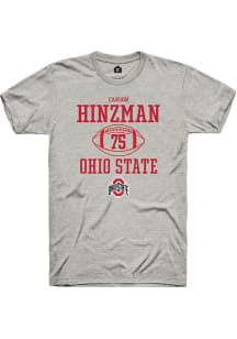 Carson Hinzman Ash Ohio State Buckeyes NIL Sport Icon Short Sleeve T Shirt