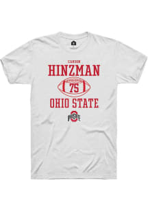 Carson Hinzman White Ohio State Buckeyes NIL Sport Icon Short Sleeve T Shirt