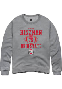 Carson Hinzman Rally Mens Graphite Ohio State Buckeyes NIL Sport Icon Crew Sweatshirt