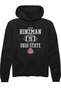 Carson Hinzman Rally Mens Black Ohio State Buckeyes NIL Sport Icon Hooded Sweatshirt