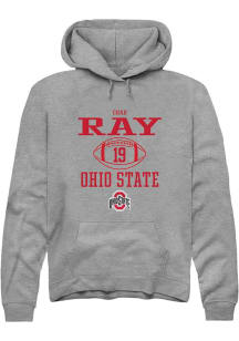 Chad Ray Rally Mens Graphite Ohio State Buckeyes NIL Sport Icon Hooded Sweatshirt