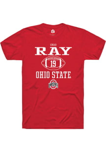 Chad Ray  Ohio State Buckeyes Red Rally NIL Sport Icon Short Sleeve T Shirt