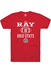 Chad Ray  Ohio State Buckeyes Red Rally NIL Sport Icon Short Sleeve T Shirt