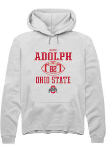 David Adolph  Rally Ohio State Buckeyes Mens White NIL Sport Icon Long Sleeve Hoodie