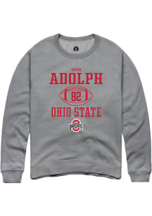 David Adolph  Rally Ohio State Buckeyes Mens Graphite NIL Sport Icon Long Sleeve Crew Sweatshirt