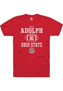 David Adolph Red Ohio State Buckeyes NIL Sport Icon Short Sleeve T Shirt