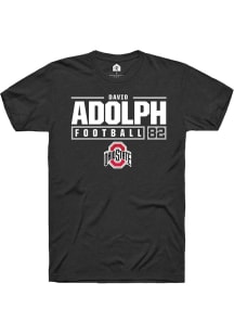 David Adolph Black Ohio State Buckeyes NIL Stacked Box Short Sleeve T Shirt