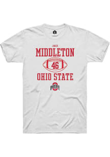 Jace Middleton  Ohio State Buckeyes White Rally NIL Sport Icon Short Sleeve T Shirt