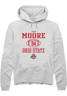 Jason Moore  Rally Ohio State Buckeyes Mens White NIL Sport Icon Long Sleeve Hoodie