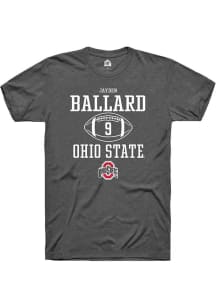 Jayden Ballard  Ohio State Buckeyes Dark Grey Rally NIL Sport Icon Short Sleeve T Shirt