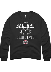 Jayden Ballard  Rally Ohio State Buckeyes Mens Black NIL Sport Icon Long Sleeve Crew Sweatshirt