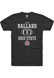 Jayden Ballard  Ohio State Buckeyes Black Rally NIL Sport Icon Short Sleeve T Shirt