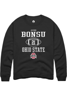 Jayden Bonsu  Rally Ohio State Buckeyes Mens Black NIL Sport Icon Long Sleeve Crew Sweatshirt