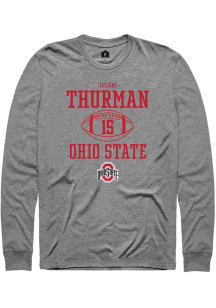 Jelani Thurman  Ohio State Buckeyes Graphite Rally NIL Sport Icon Long Sleeve T Shirt