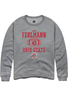 John Ferlmann  Rally Ohio State Buckeyes Mens Graphite NIL Sport Icon Long Sleeve Crew Sweatshir..