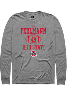 John Ferlmann  Ohio State Buckeyes Graphite Rally NIL Sport Icon Long Sleeve T Shirt