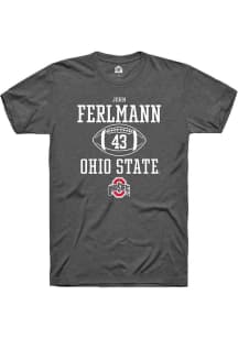 John Ferlmann  Ohio State Buckeyes Dark Grey Rally NIL Sport Icon Short Sleeve T Shirt