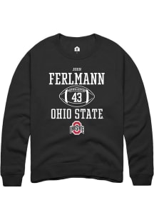 John Ferlmann  Rally Ohio State Buckeyes Mens Black NIL Sport Icon Long Sleeve Crew Sweatshirt