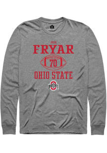 Josh Fryar  Ohio State Buckeyes Graphite Rally NIL Sport Icon Long Sleeve T Shirt