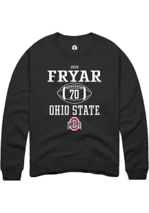 Josh Fryar  Rally Ohio State Buckeyes Mens Black NIL Sport Icon Long Sleeve Crew Sweatshirt