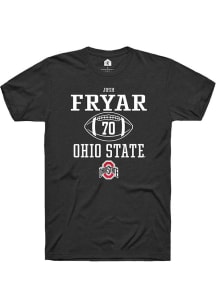 Josh Fryar  Ohio State Buckeyes Black Rally NIL Sport Icon Short Sleeve T Shirt