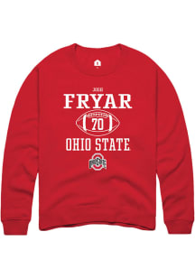 Josh Fryar  Rally Ohio State Buckeyes Mens Red NIL Sport Icon Long Sleeve Crew Sweatshirt