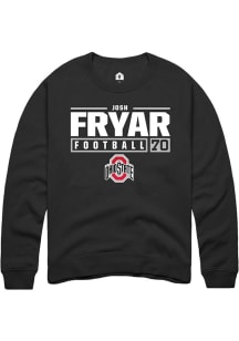 Josh Fryar  Rally Ohio State Buckeyes Mens Black NIL Stacked Box Long Sleeve Crew Sweatshirt