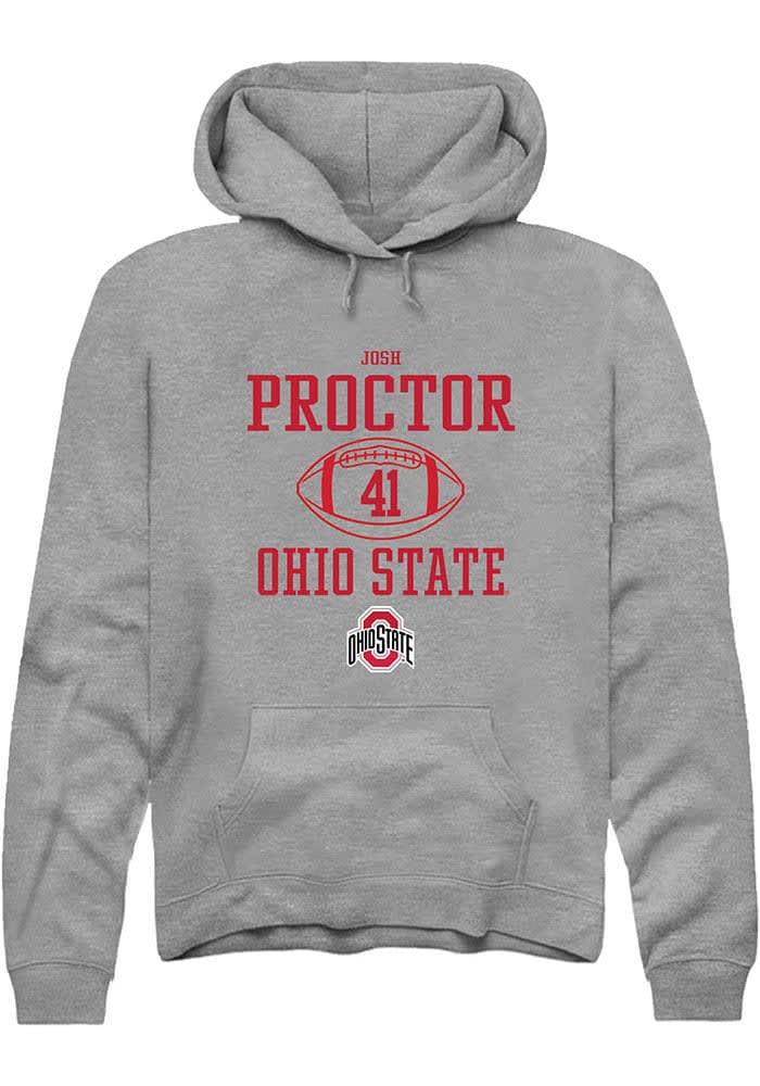 Josh Proctor  Rally Ohio State Buckeyes Mens Graphite NIL Sport Icon Long Sleeve Hoodie