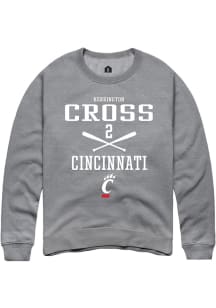 Kerrington Cross  Rally Cincinnati Bearcats Mens Graphite NIL Sport Icon Long Sleeve Crew Sweats..