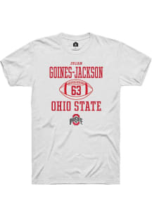 Julian Goines-Jackson  Ohio State Buckeyes White Rally NIL Sport Icon Short Sleeve T Shirt