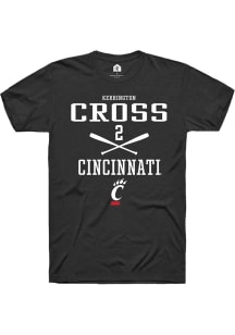 Kerrington Cross  Cincinnati Bearcats Black Rally NIL Sport Icon Short Sleeve T Shirt