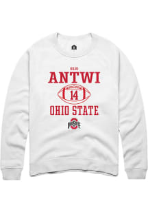 Kojo Antwi  Rally Ohio State Buckeyes Mens White NIL Sport Icon Long Sleeve Crew Sweatshirt