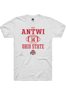 Kojo Antwi White Ohio State Buckeyes NIL Sport Icon Short Sleeve T Shirt