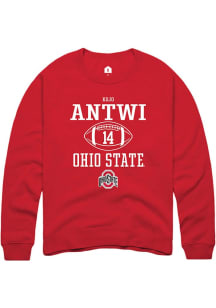 Kojo Antwi  Rally Ohio State Buckeyes Mens Red NIL Sport Icon Long Sleeve Crew Sweatshirt