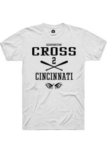 Kerrington Cross  Cincinnati Bearcats White Rally NIL Sport Icon Short Sleeve T Shirt